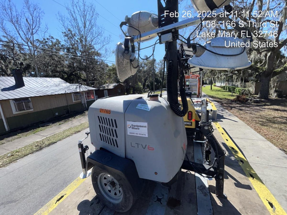 2019 Wacker Neuson LTV6L-MH Wacker Neuson LTV6L Mobile Light Tower w/Fuel Level Sensor Installed