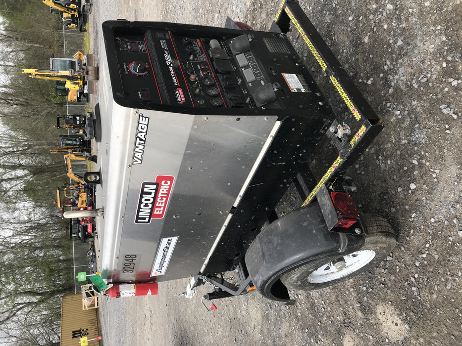 2019 Lincoln Electric Vantage 322 Welder Ready-Pak 3, Two wheel trailer, Fender and Light kit, Cable Rack