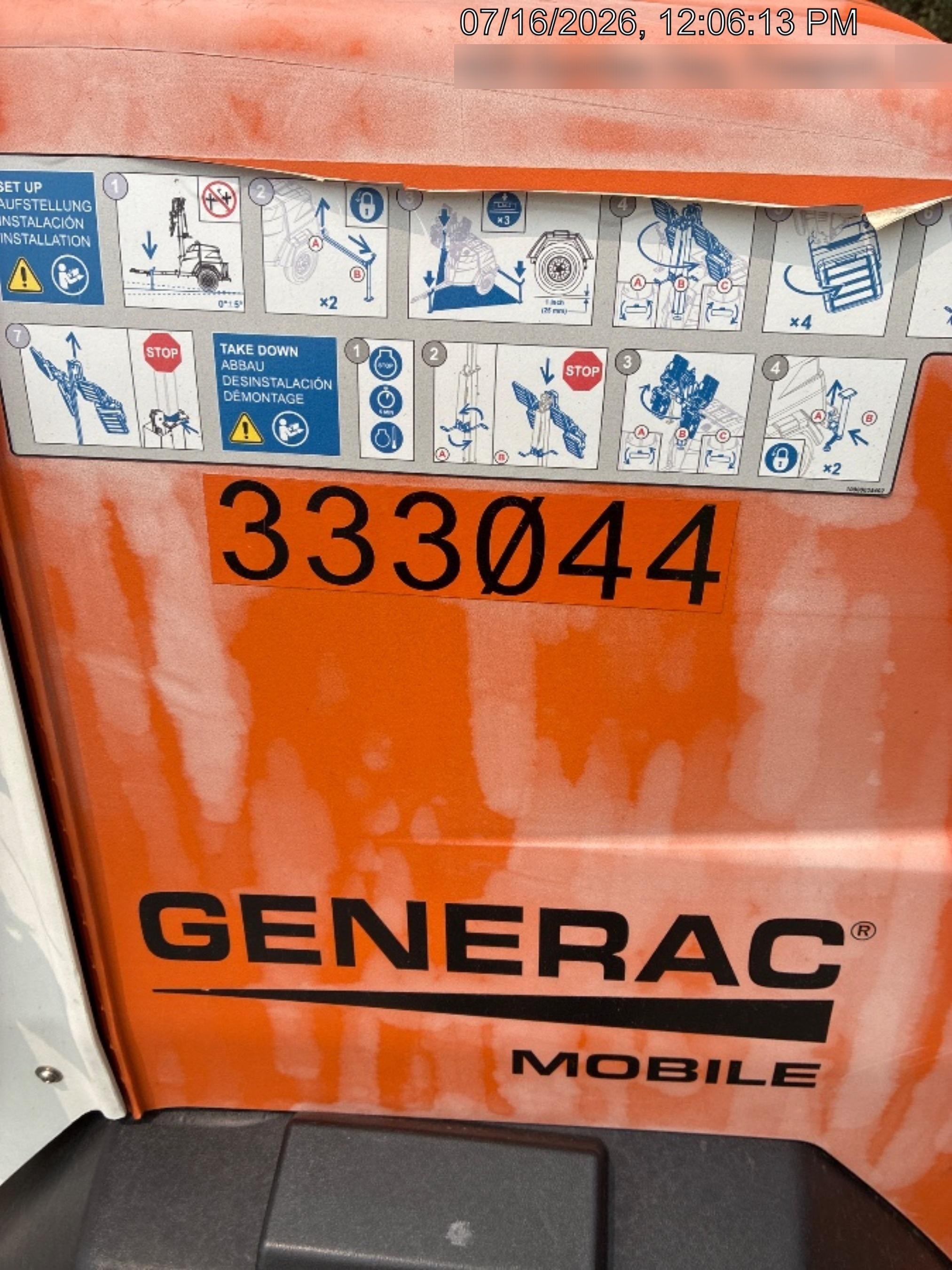 2023 Generac MLT2 Diesel, Flex Switch 120V Input, Powerzone Controller, (4) 320W LED Lights, 4kW Generator, 39.9 Gal Fuel Tank, 2" Ball, T3