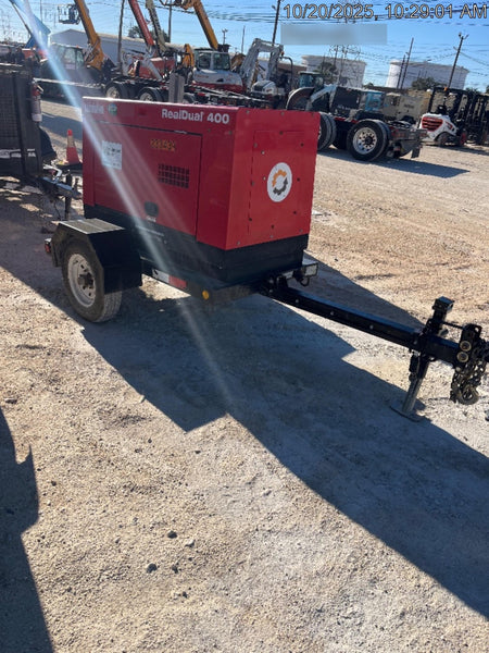 2022 Shindaiwa DGW400MDL Kubota D902 Engine, 23 HP, Dual Op Welder, Wire, Arc, Droop Stick, Tig, and CC Stick Functionality, Simulphase, 3 Phase and 1 Phase Gen Output, Single Axle NB Trlr, Slr Trckl Chrg 12V 12W, Fire Ext