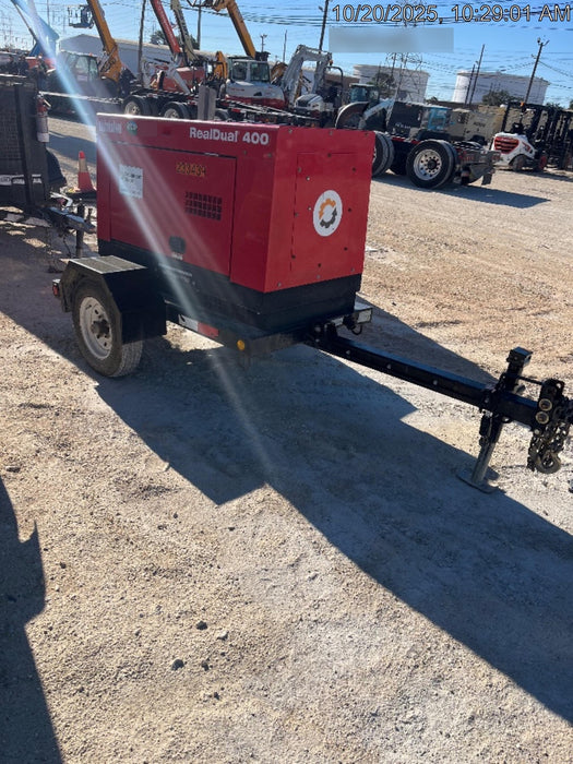 2022 Shindaiwa DGW400MDL Kubota D902 Engine, 23 HP, Dual Op Welder, Wire, Arc, Droop Stick, Tig, and CC Stick Functionality, Simulphase, 3 Phase and 1 Phase Gen Output, Single Axle NB Trlr, Slr Trckl Chrg 12V 12W, Fire Ext