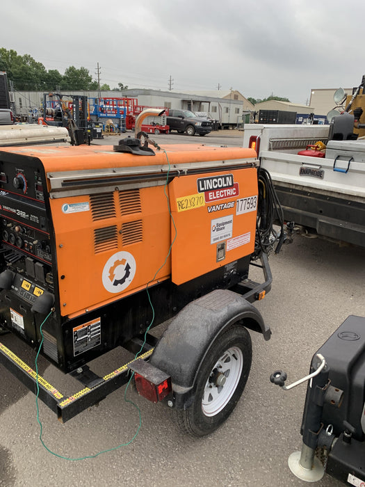 2021 Lincoln Electric Vantage 322 Vantage 322 Ready Pak 3 w/ Decals, ORANGE (includes trailer, cable rack, fender light kit) NO Telematics
