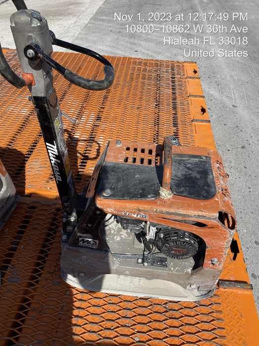 2023 Multiquip MVH158 Honda GX200, 17" Plate, Gas