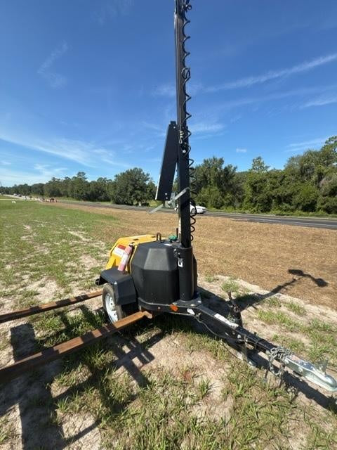 2021 Allmand NLV3GR (4) LED Light Fixture 350W, 23' Vertical Mast, 3kW Prime, Towable, Deep Sea L401, Leveling Jacks, Yanmar T4F 5.8hp