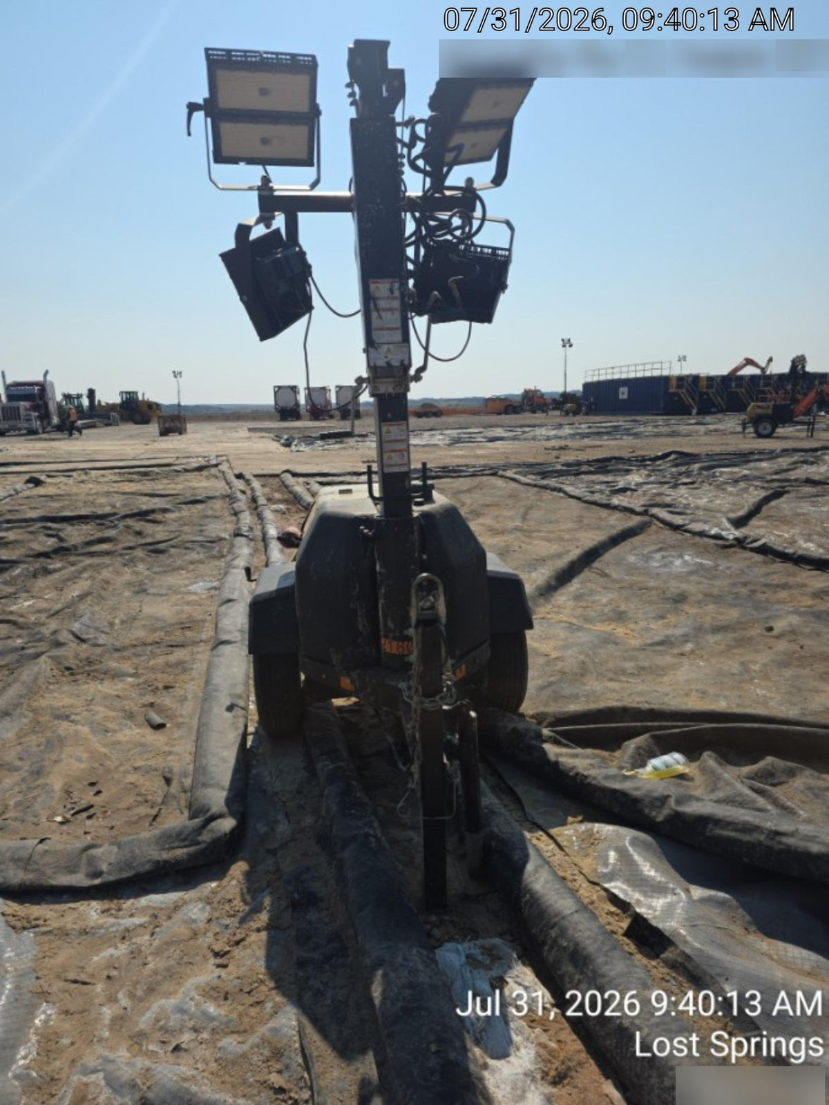 2022 Allmand NLV3GR (4) LED Light Fixture 350W, 23' Vertical Mast, 3kW Prime, Towable, Deep Sea L401, Leveling Jacks, Yanmar T4F 5.8hp