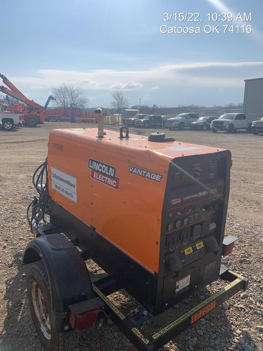 2021 Lincoln Electric Vantage 322 Vantage 322 Ready Pak 3 w/ Decals, ORANGE (includes trailer, cable rack, fender light kit) NO Telematics