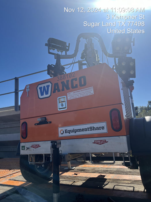 2024 Wanco WLTT-4MM4K Diesel, Deep Sea Controller, Shore Power Plug, Auto Start, (4) 350W LED Floodlights, 4kW Generator, 60 Gal Fuel Tank, 2" Ball, T3