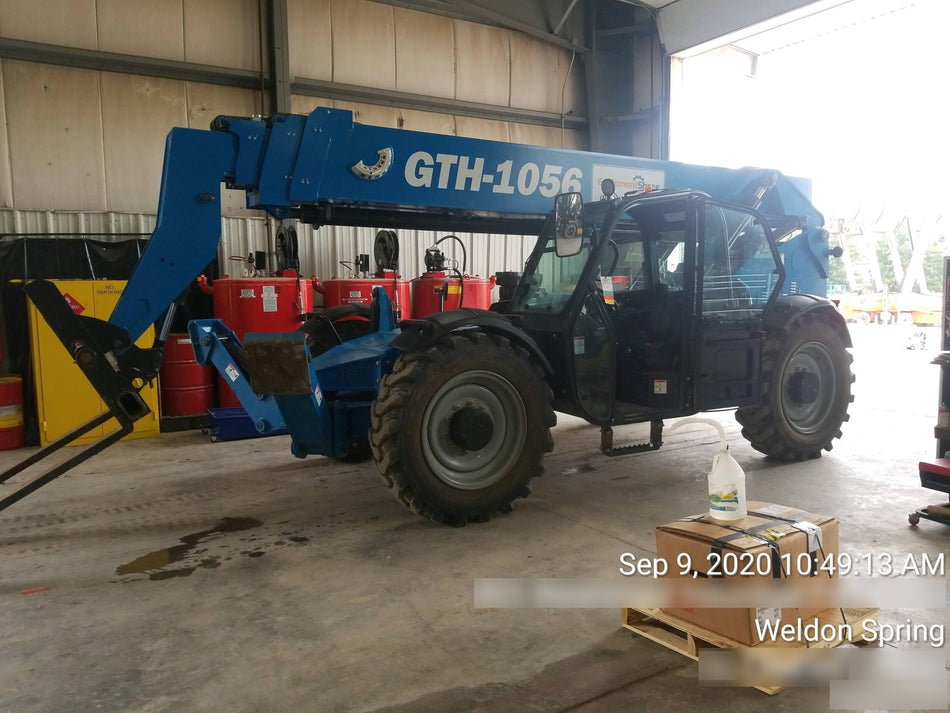 2019 Genie GTH-1056 Cab/Heat/AC, FF Tires, LED Work Lights, Beacon 60" QA Carriage, 60" Forks