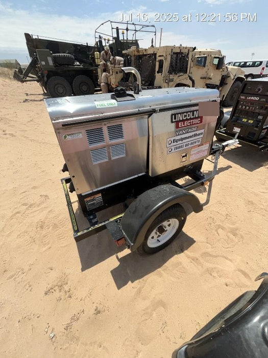 2019 Lincoln Electric Vantage 322 Welder Ready-Pak 3, Two wheel trailer, Fender and Light kit, Cable Rack