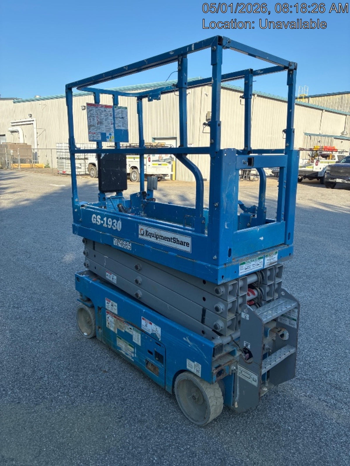 2020 Genie GS-1930 Solid Non Marking Tires, Beacon, Folding rails with half height swing gate, 800W Inverter