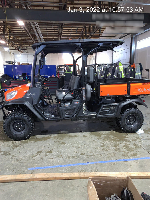 2022 Kubota RTV-X1140W-H Plastic Canopy, Windshield Acrylic Clear, LED Strobe Light, Wire Harness Kit, Back up Alarm