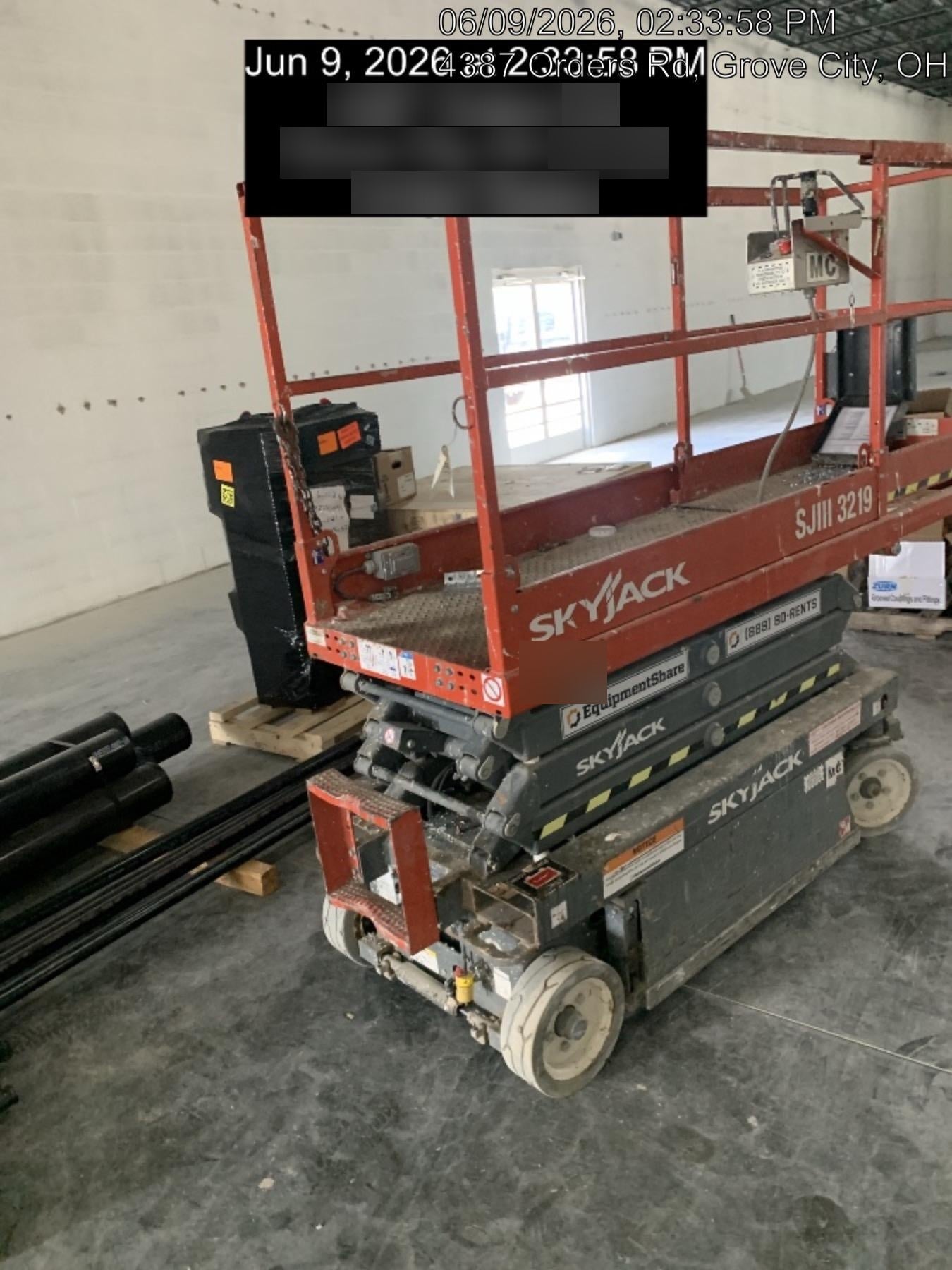 2016 Skyjack SJIII-3219 Standard Rental Specs