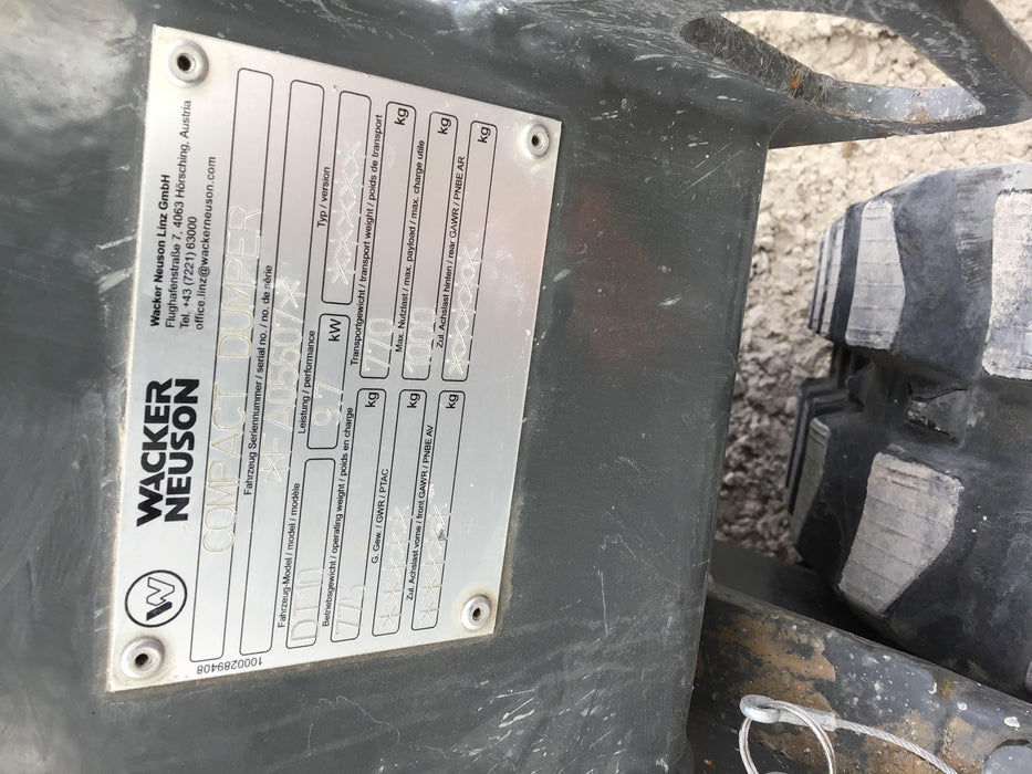 2019 WACKER NEUSON DT10