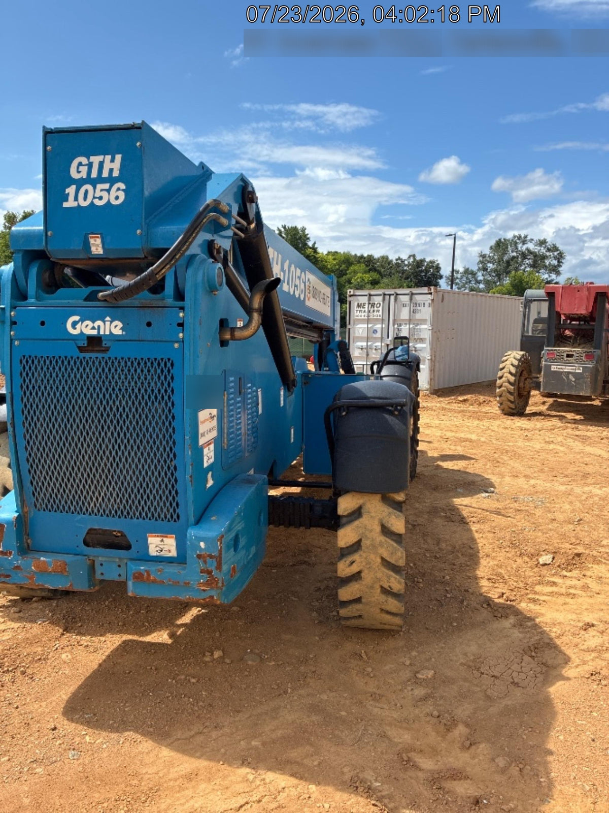 2019 Genie GTH-1056 Canopy, Solid RT Tires, LED Work Lights, Beacon 60" QA Carriage, 60" Forks