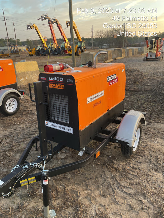 2022 Lincoln Electric LE400 Kubota V1505, Trlr, Cable Rack, Light Kit, ES Decals, T3