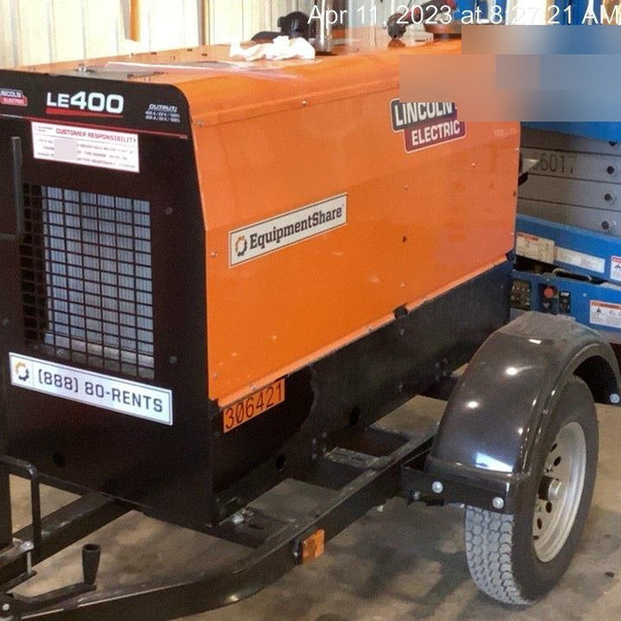 2023 Lincoln Electric LE400 Kubota V1505, Trlr, Cable Rack, Light Kit, ES Decals, T3