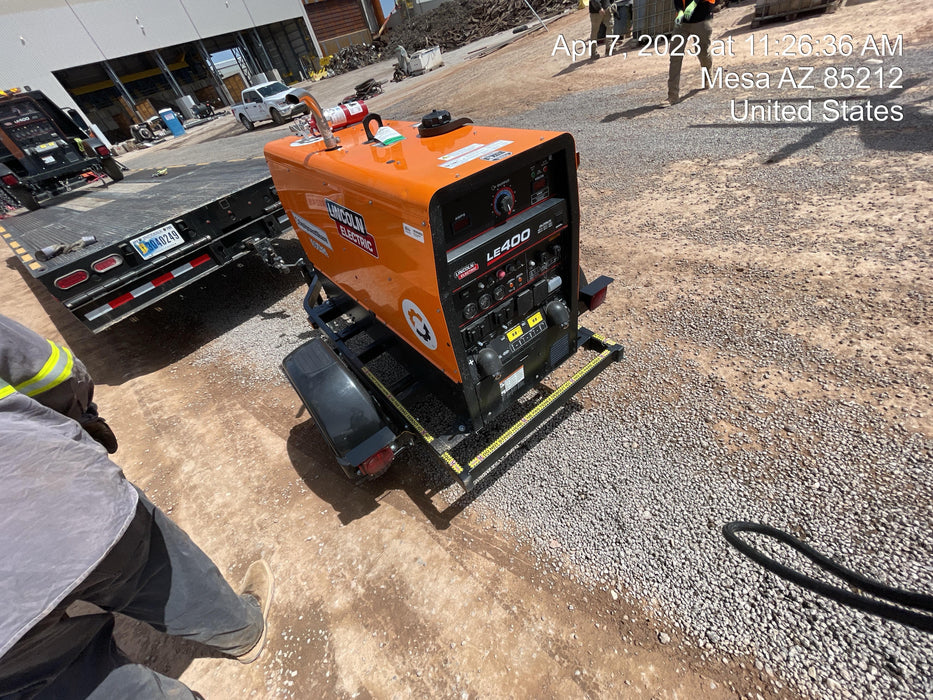 2023 Lincoln Electric LE400 Kubota V1505, Trlr, Cable Rack, Light Kit, ES Decals, T3