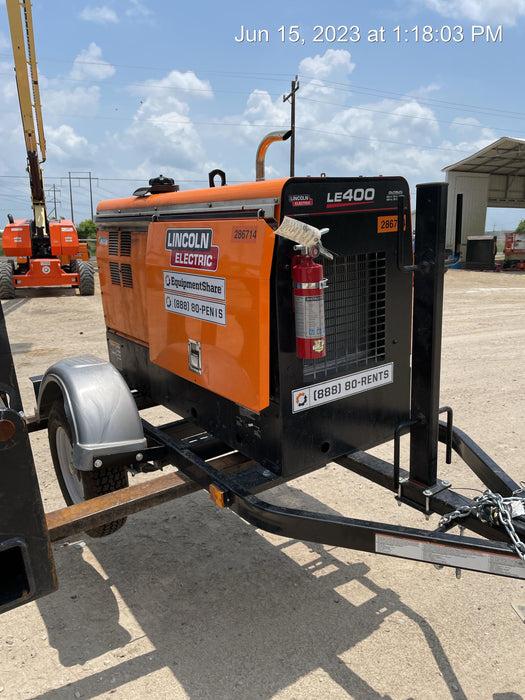 2022 Lincoln Electric LE400 Kubota V1505, Trlr, Cable Rack, Light Kit, ES Decals, T3