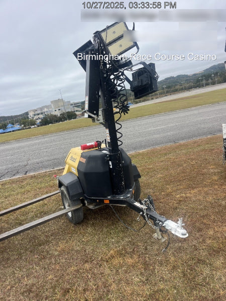 2022 Allmand NLV3GR (4) LED Light Fixture 350W, 23' Vertical Mast, 3kW Prime, Towable, Deep Sea L401, Leveling Jacks, Yanmar T4F 5.8hp
