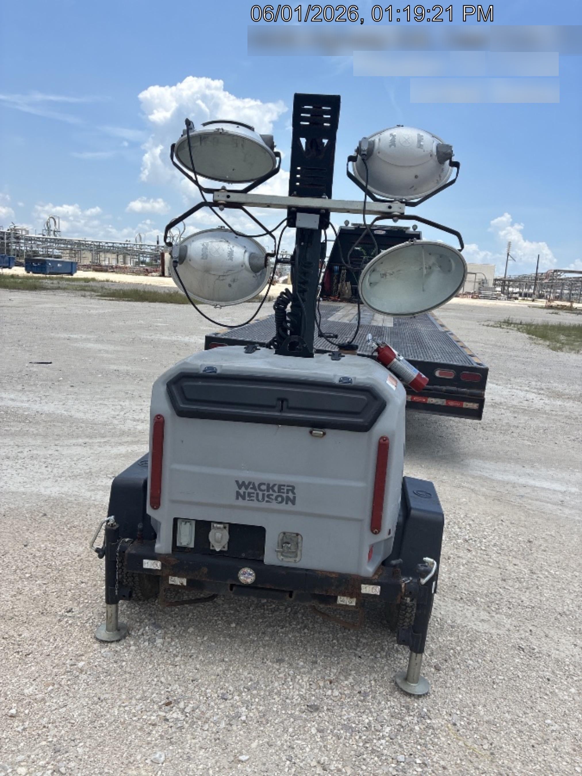 2019 Wacker Neuson LTV6L-MH Wacker Neuson LTV6L Mobile Light Tower w/Fuel Level Sensor Installed