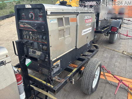 2019 Lincoln Electric Vantage 322 Welder Ready-Pak 3, Two wheel trailer, Fender and Light kit, Cable Rack