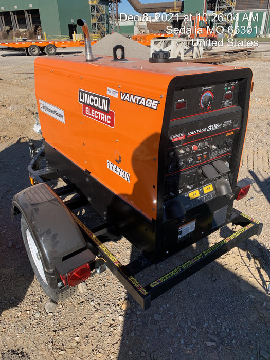 2021 Lincoln Electric Vantage 322 Vantage 322 Ready Pak 3 w/ Decals, ORANGE (includes trailer, cable rack, fender light kit) NO Telematics
