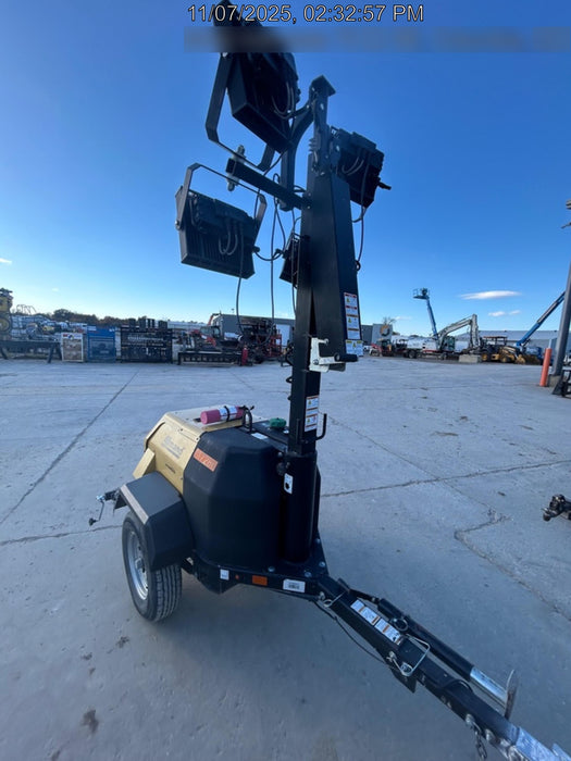 2020 Allmand NLV3GR (4) LED Light Fixture 350W, 23' Vertical Mast, 3kW Prime, Towable, Deep Sea L401, Leveling Jacks, Yanmar T4F 5.8hp