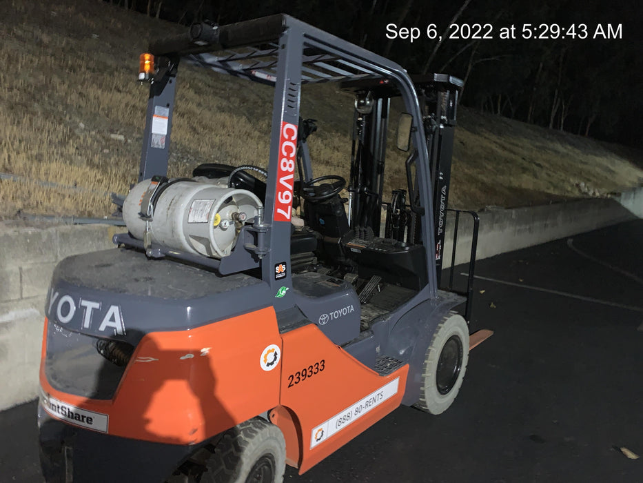 2022 TOYOTA 8FGU25 LP w/ Scale