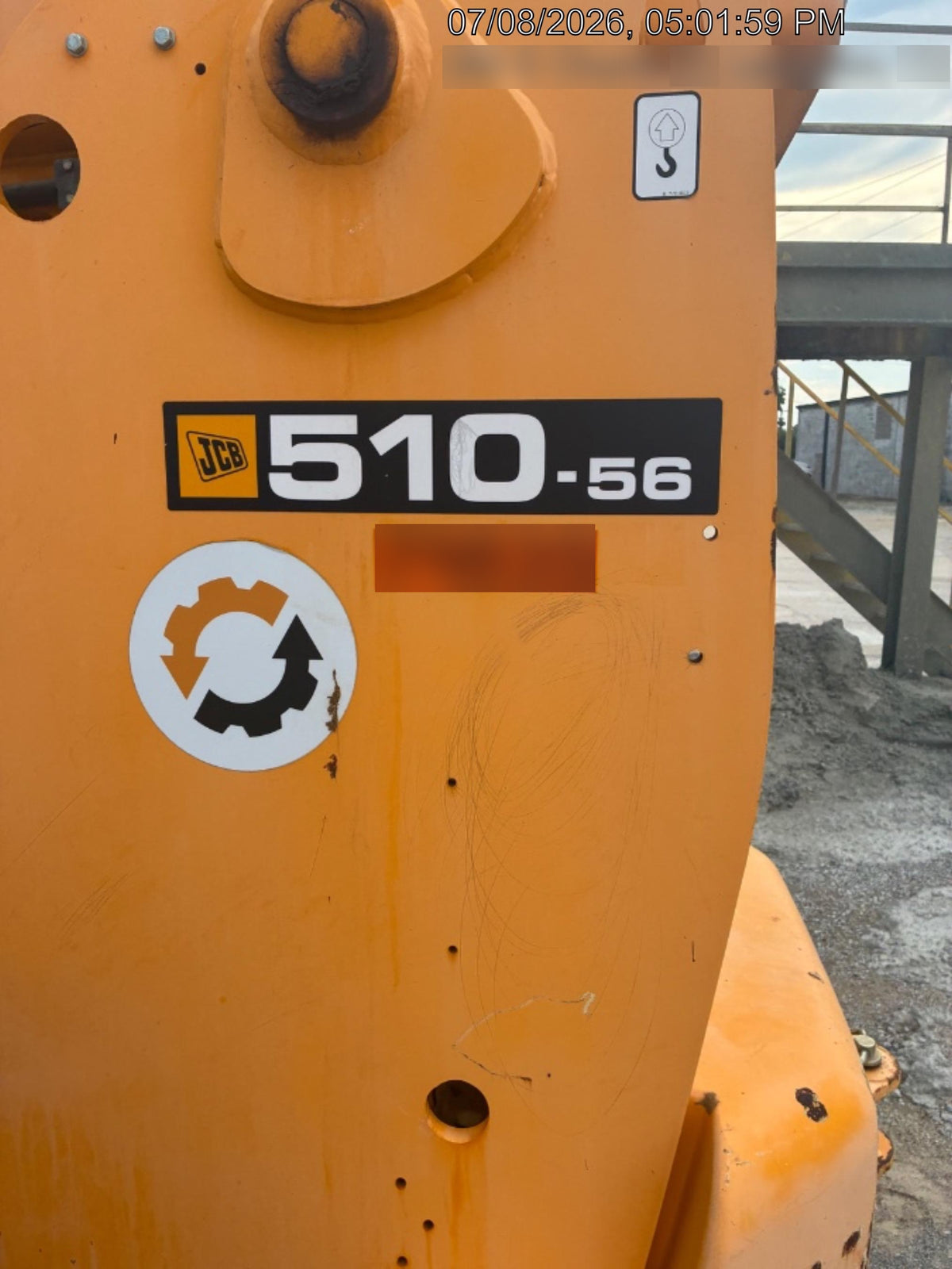 2020 JCB 510-56 Canopy, Solid Tires, Work Lights, Beacon, Aux Hydraulics, Back up Alarm, Lifting Eye, ES Decals