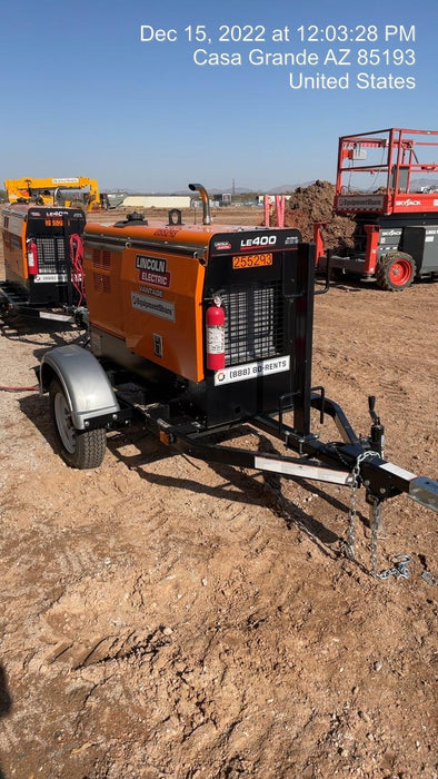 2022 Lincoln Electric LE400 Kubota V1505, Trlr, Cable Rack, Light Kit, ES Decals, T3