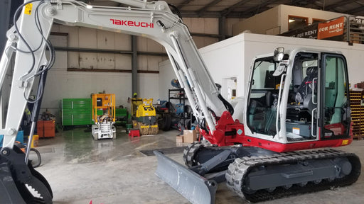 2019 Takeuchi TB290 Cab/Heat/AC Rubber tracks, Dozer blade, Travel alarm, Auxiliary hydraulics Manual QC, Hydraulic thumb, 18", 24", and 36" Buckets