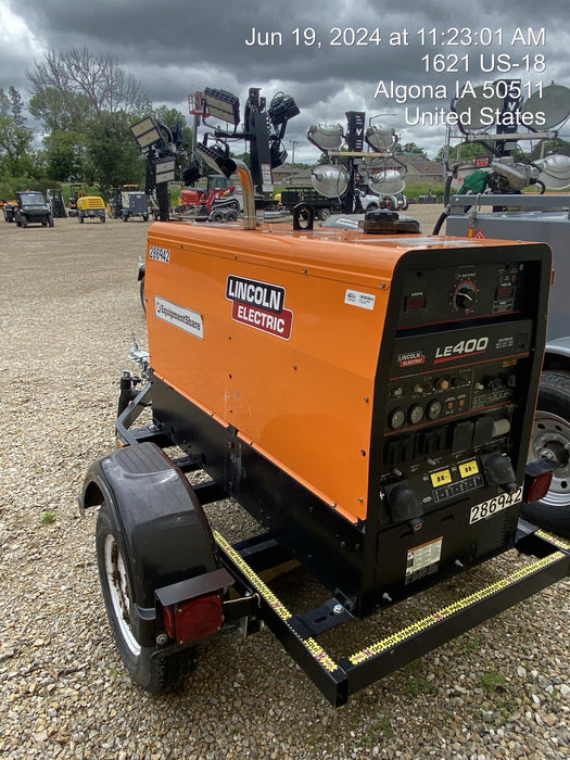 2022 Lincoln Electric LE400 Kubota V1505, Trlr, Cable Rack, Light Kit, ES Decals, T3