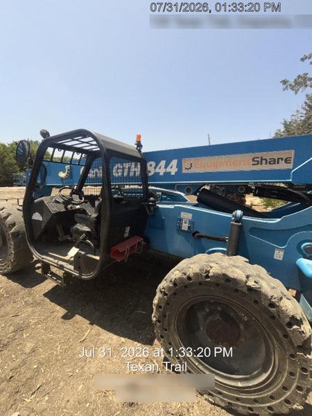 2018 Genie GTH-844 Genie GTH-844D w/Open ROPS, FF Tires, Work Light/Beacon, 60" Carriage and Forks