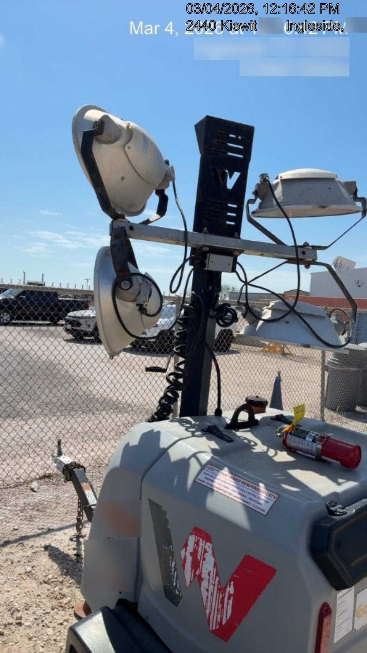 2019 Wacker Neuson LTV6L-MH Wacker Neuson LTV6L Mobile Light Tower w/Fuel Level Sensor Installed