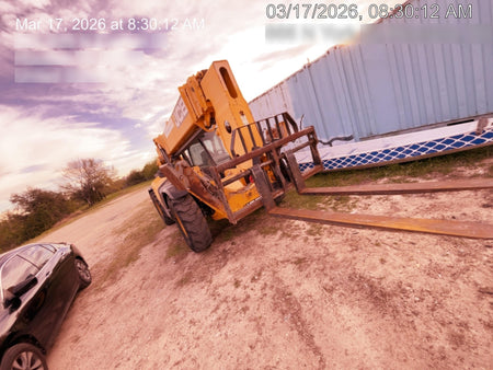 2019 JCB 510-56 Enclosed Cab, 74 HP, Solid Tires, Worklights, Beacon, Aux Hydraulics, Lifting Eye w/66" Carriage/60" Forks
