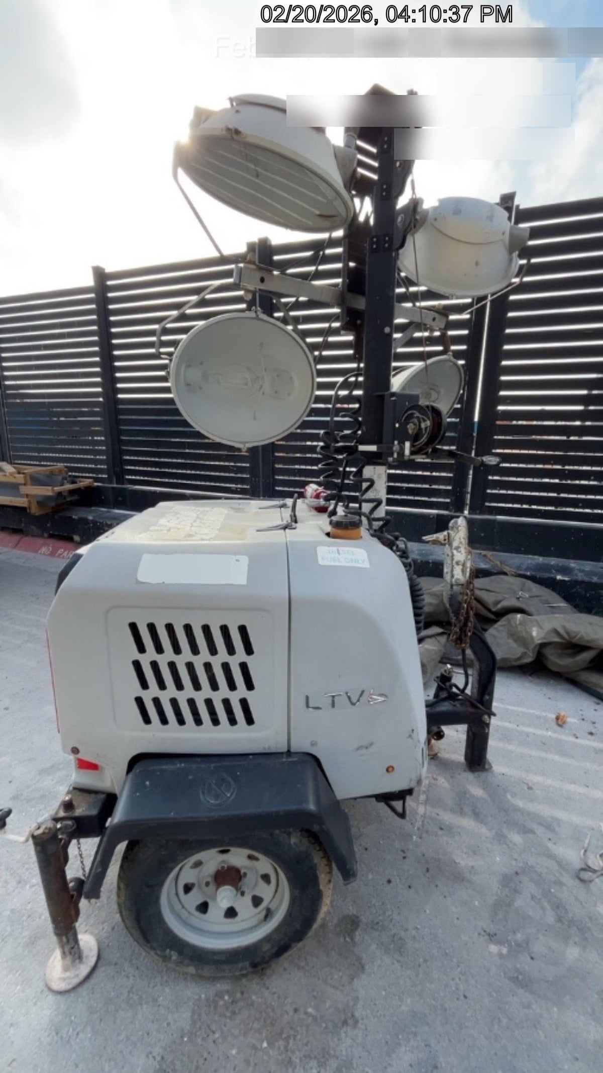 2018 Wacker Neuson LTV6K-MH Wacker Neuson LTV6K Mobile Light Tower w/Fuel Level Sensor Installed, Trailer VIN 5XFLV0416JM004545