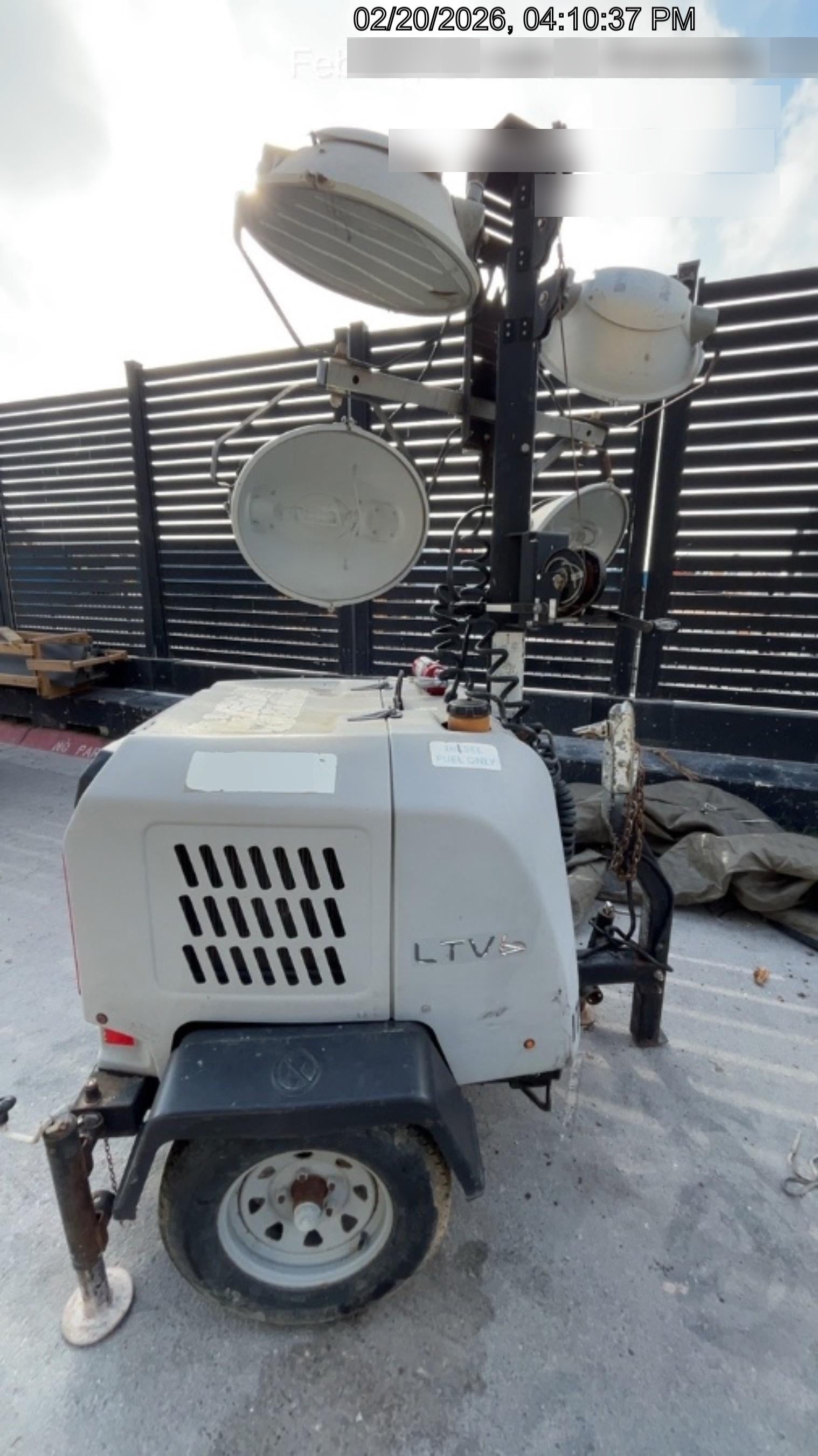 2018 Wacker Neuson LTV6K-MH Wacker Neuson LTV6K Mobile Light Tower w/Fuel Level Sensor Installed, Trailer VIN 5XFLV0416JM004545
