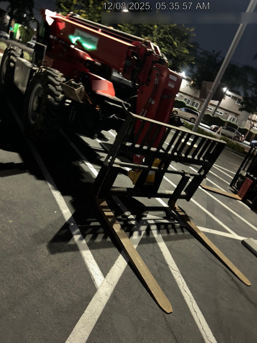 2019 Manitou MTA10055 Canopy, 120 HP, Solid Tires, Work Lights, Lift Hook, Auxiliary Hydraulics 66" Carriage and 60" Forks