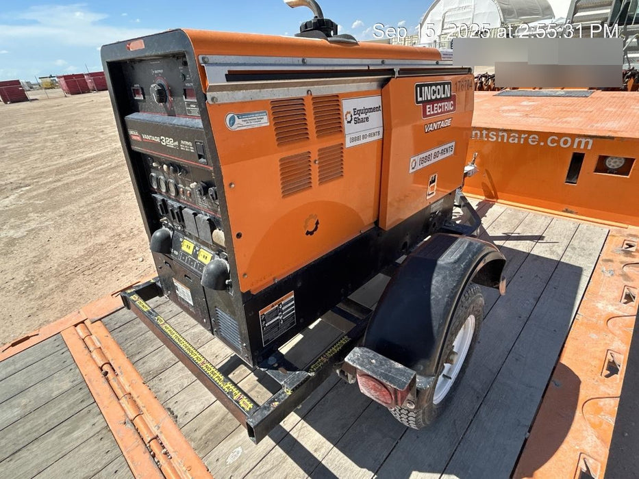 2021 Lincoln Electric Vantage 322 Vantage 322 Ready Pak 3 w/ Decals, ORANGE (includes trailer, cable rack, fender light kit) NO Telematics