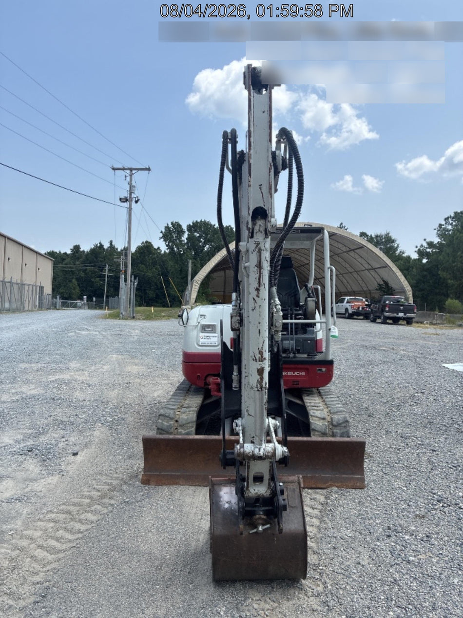 2019 Takeuchi TB260 Takeuchi TB260 Canopy w/Rubber Tracks, Auxiliary Hydraulics, Standard Blade, Manual QC, 12 / 18 / 24" Buckets, Hydraulic Thumb Installed