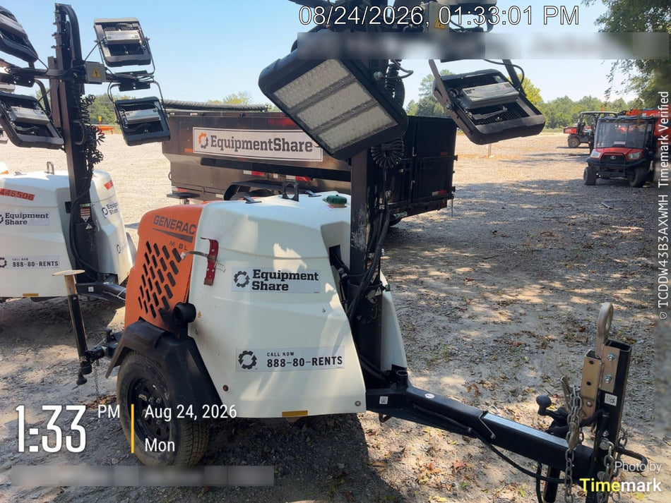 2024 Generac MLT6SKDS-STD4 ELEC WINCH Diesel, Electric Winch Mast, Powerzone Controller, (4) 320W LED Lights, 4kW Generator, 39.9 Gal Fuel Tank, 2" pintle, T3