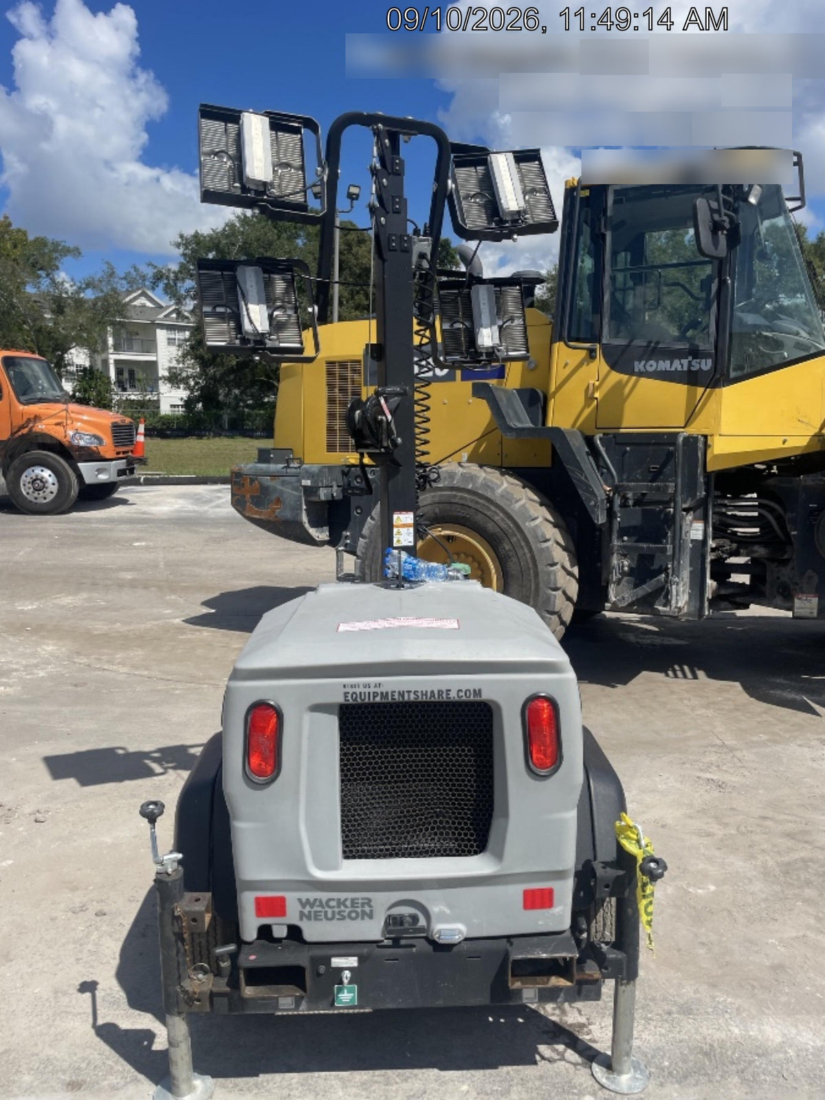 2024 Wacker Neuson LTT4 Diesel, Kohler KDW702, Deep Sea Controller, Auto Start, LED 320W, Bypass Outlet, T3