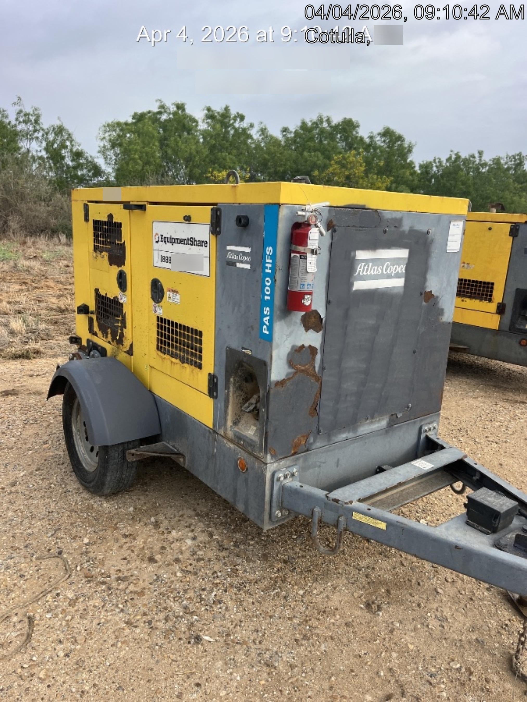 2020 ATLAS COPCO PAS 100 HF CS Enclosed