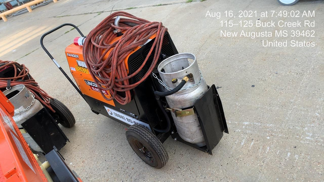 2021 Lincoln Electric Ranger 305 LPG LPG One-Pak (includes undercarriage, tank holder & tank strap) ORANGE