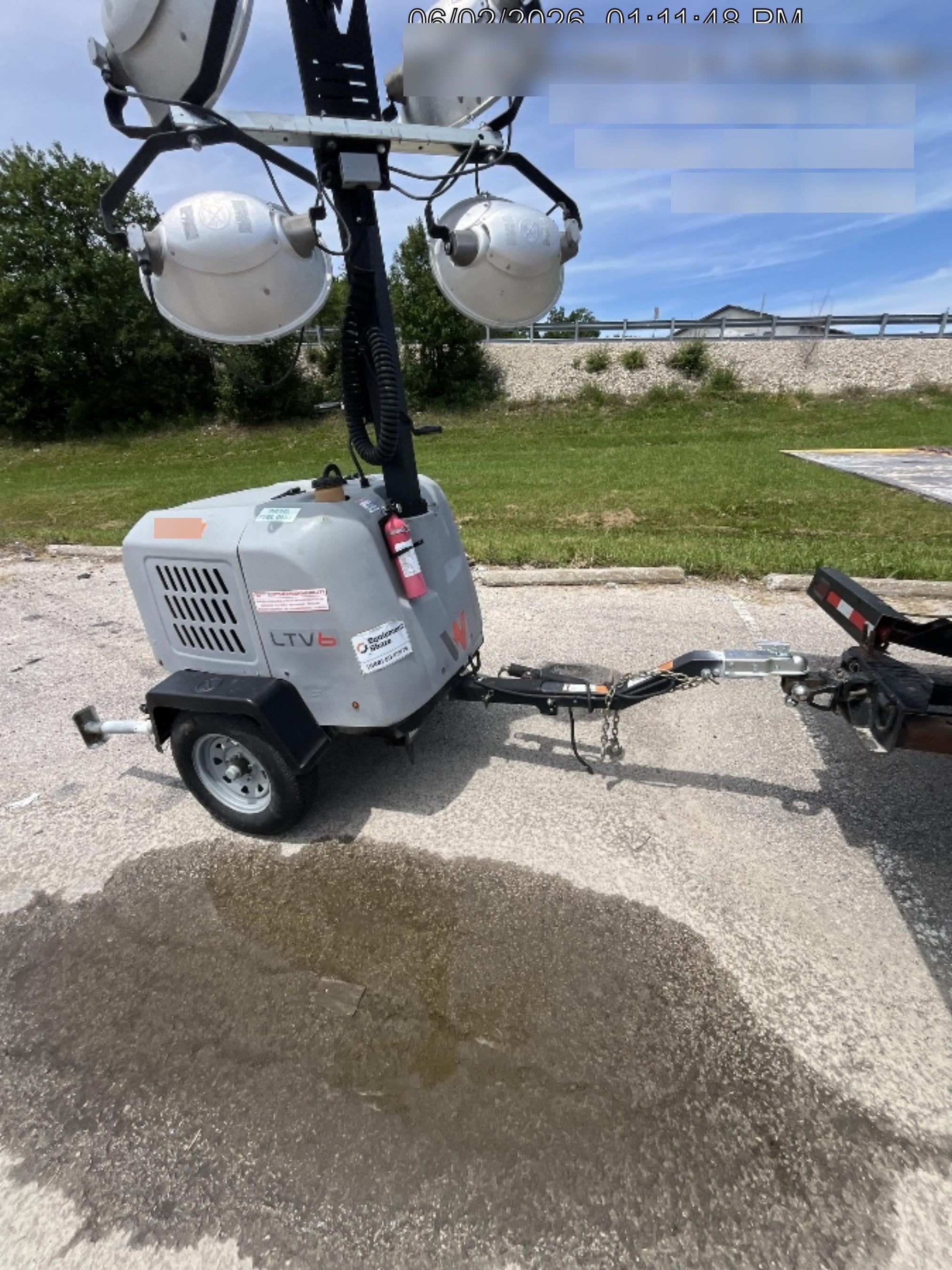 2019 Wacker Neuson LTV6L-MH Wacker Neuson LTV6L Mobile Light Tower w/Fuel Level Sensor Installed
