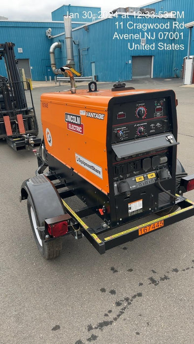 2021 Lincoln Electric Vantage 322 Vantage 322 Ready Pak 3 w/ Decals, ORANGE (includes trailer, cable rack, fender light kit) NO Telematics