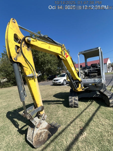 Wacker Neuson EZ53 Open ROPS, Rubber Tracks, Long Dipperstick, T4, Bucket