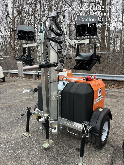 2024 Wanco WLTT-4MM4K Diesel, Deep Sea Controller, Shore Power Plug, Auto Start, (4) 350W LED Floodlights, 4kW Generator, 60 Gal Fuel Tank, 2" Ball, T3