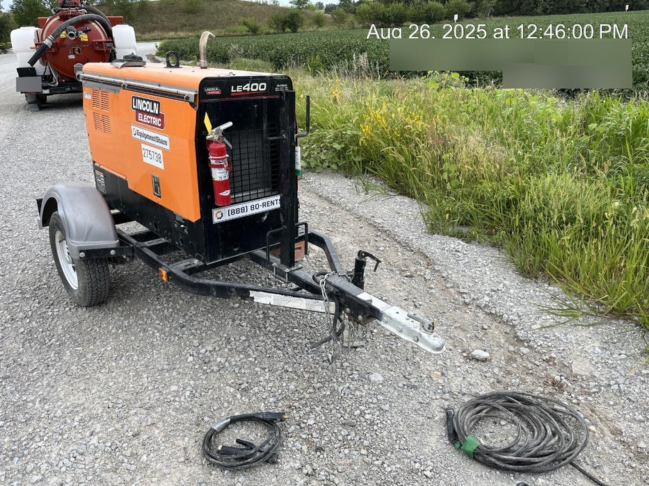 2022 Lincoln Electric LE400 Kubota V1505, Trlr, Cable Rack, Light Kit, ES Decals, T3