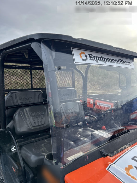 2021 Kubota RTV-X1140W-H Plastic Canopy, Windshield Acrylic Clear, LED Strobe Light, Wire Harness Kit, Back up Alarm